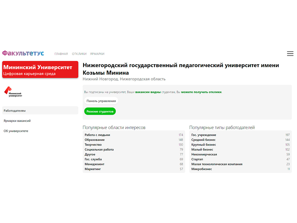 Мининский университет провел вторую цифровую ярмарку вакансий - НГПУ им. К.  Минина
